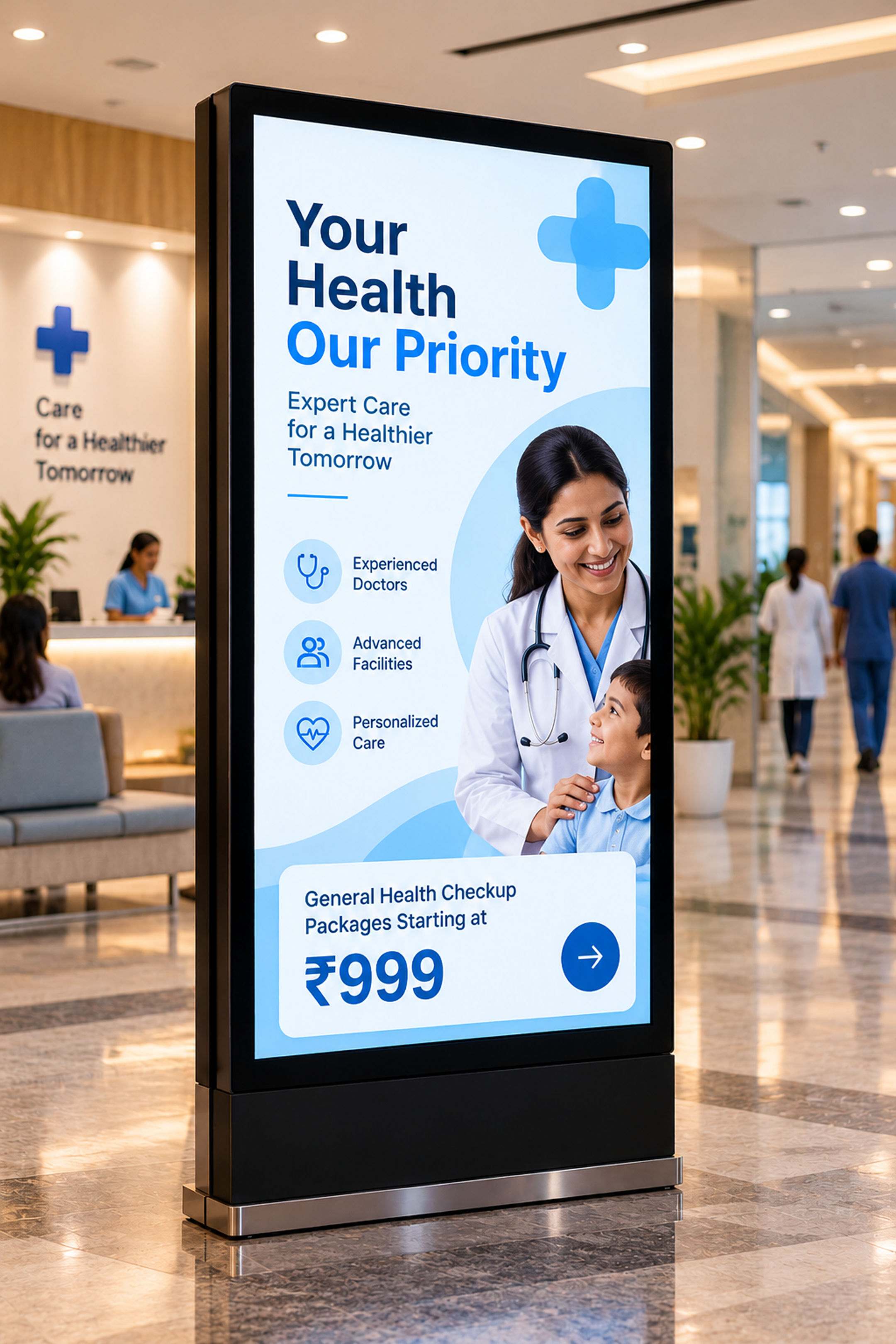 Digital signage for a clinic