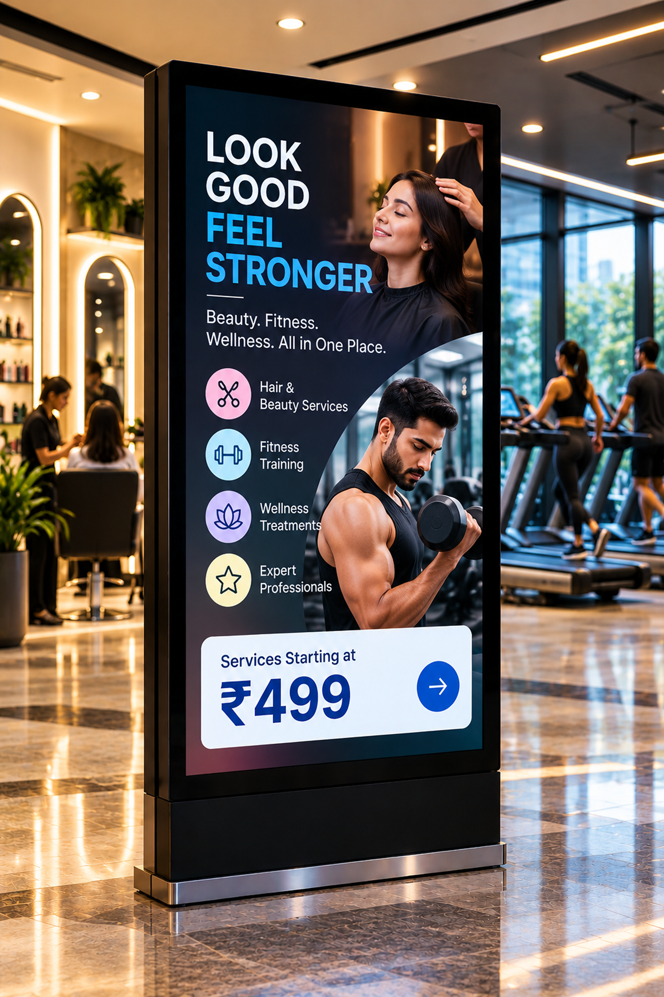 Digital signage for an office